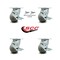 Service Caster 4 Inch Thermoplastic Rubber Caster Set with Roller Bearing 4 Brake 2 Swivel Lock SCC-30CS420-TPRRD-TLB-BSL-2-TLB-2 - alternate 3